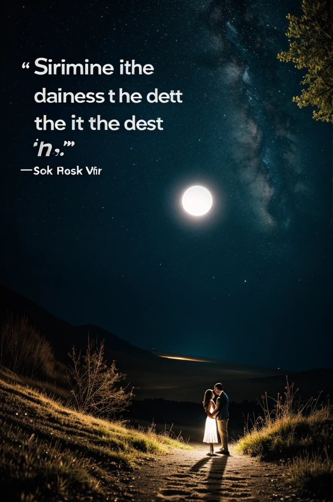 "Sometimes, in the deepest darkness, we find the brightest light."