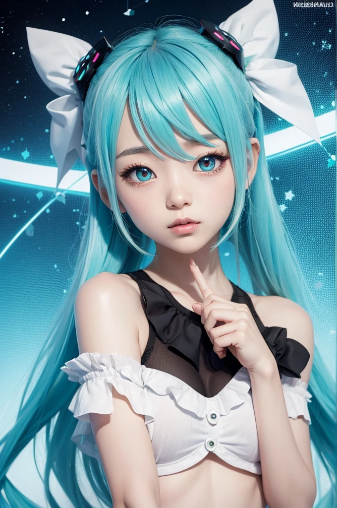 there is a doll sitting on a table next to a computer, mikudayo, pvc figurine, hatsune miku, pop up parade figure, miku, anime figurine, anime figure, she has pale blue skin!!!, white cyan, portrait of hatsune miku, rem rezero, anime peripheral, a happy meal toy of hatsune miku