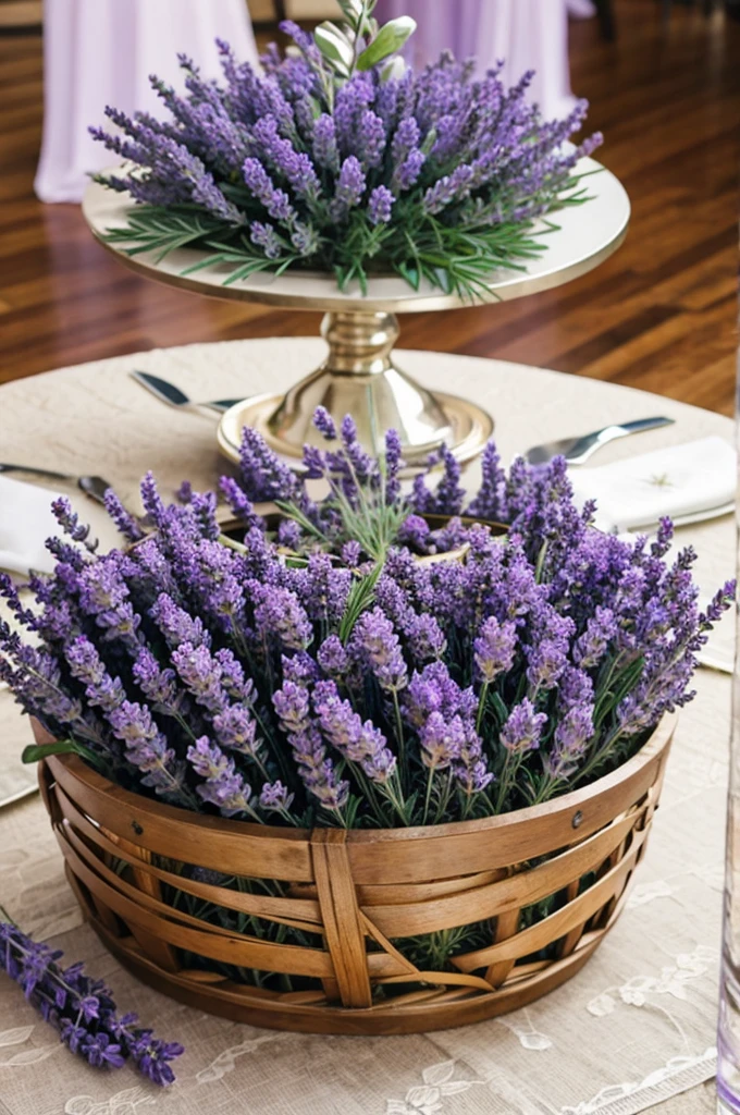 Create a lavender centre piece for wedding