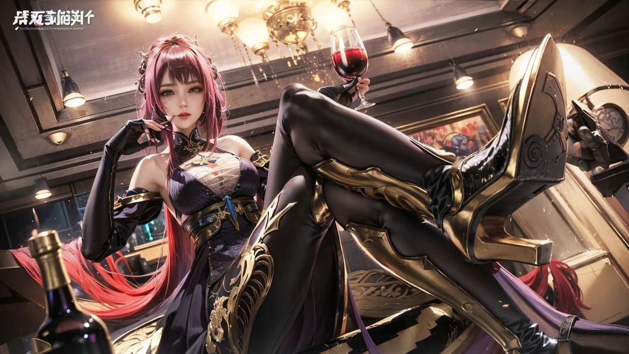 a close up of a woman with a purple and black costume, shadowbringers cinematic, 4 k detail fantasy, a beautiful fantasy empress, game cg, xianxia fantasy, xianxia hero, 2. 5 d cgi anime fantasy artwork, cinematic goddess close shot, ruan jia and artgerm, wow 4 k detail fantasy, hyperdetailed fantasy character