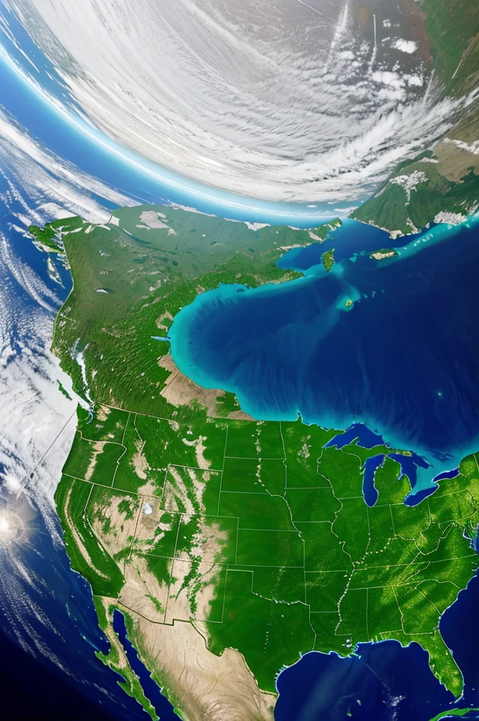 Plants on earth from space 
