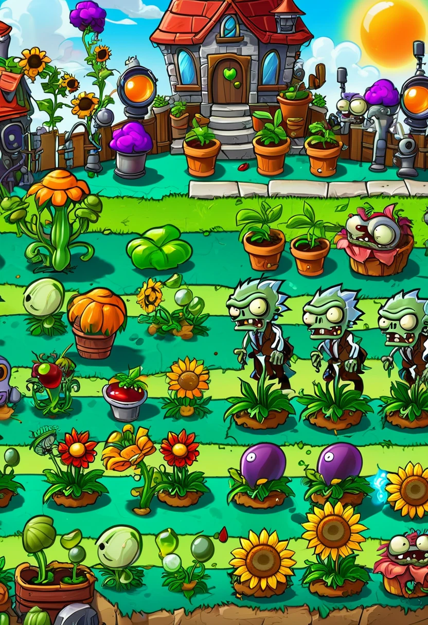 a Zombie dressed like Elvis Presley, hair, electric guitar, disco, game "Plants vs. Zombies", full body, cinematic still, cinemascope, best quality, masterpiece, very aesthetic, perfect composition, intricate details, ultra-detailed, vivid colors