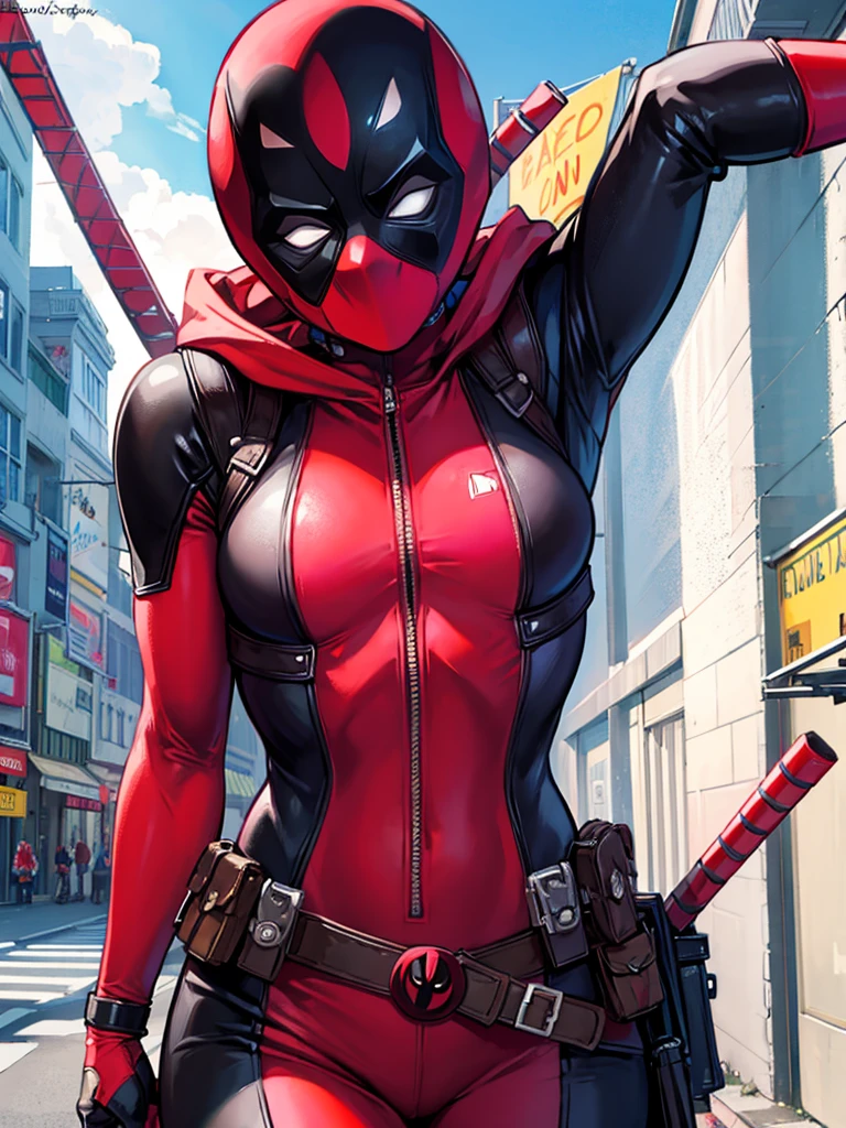 ((Best quality)), ((masterpiece)), (detailed), deadpool girl