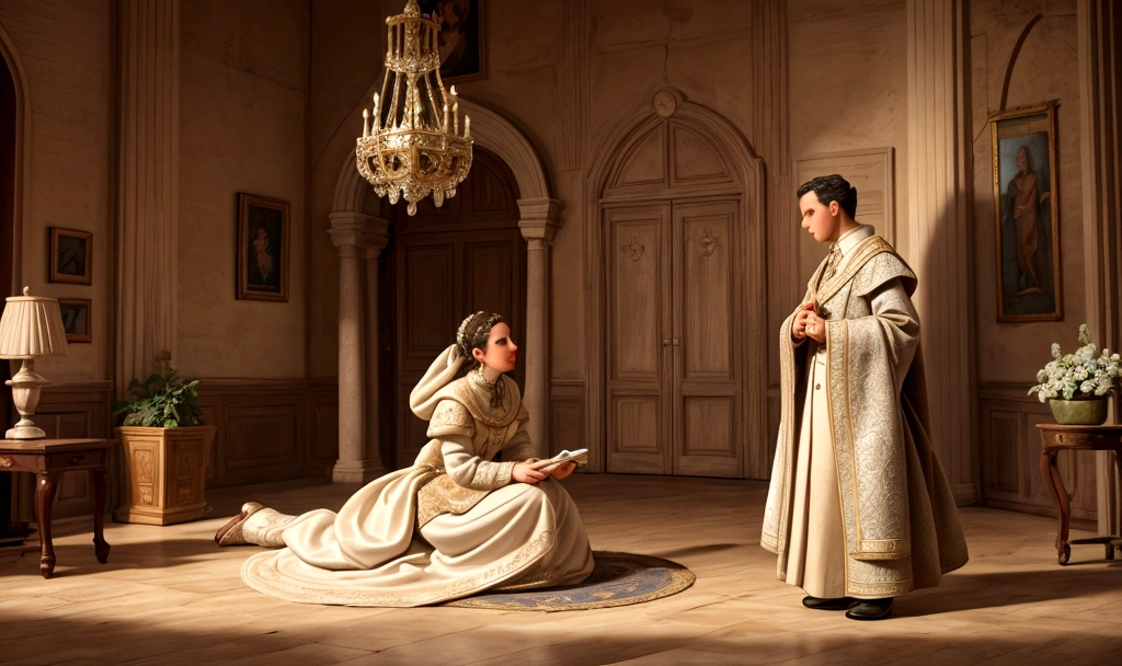 Create a scene depicting Lanciano's miracle