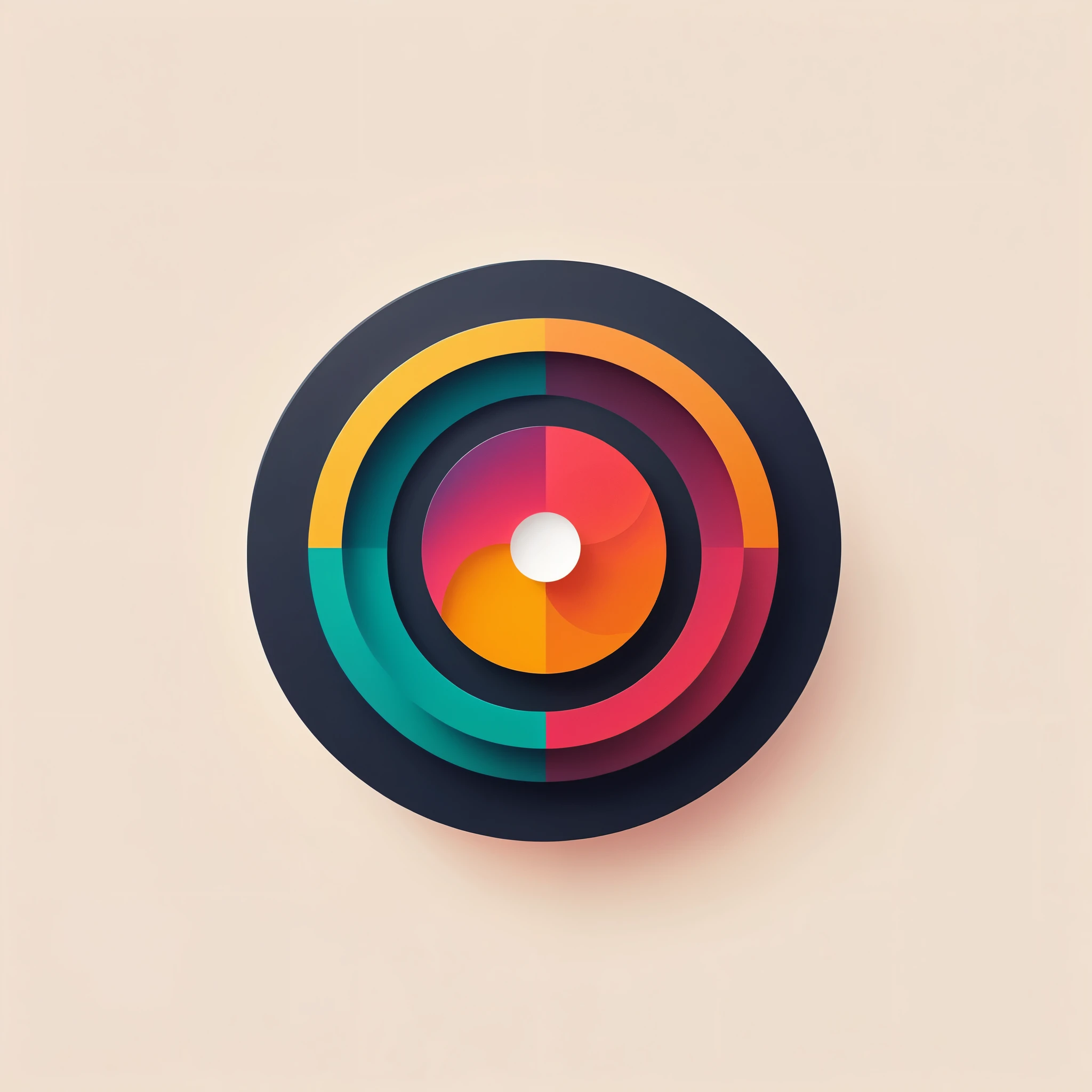 Geometric abstract logo, simplicity, vector, minimal, symmetry , shade of emotion a beautiful detailed a circle logo, centered composition, highly detailed, dynamic brush strokes, vibrant colors, glossy surface, elegant typography, minimal background, clean design, photorealistic, cinematic lighting, 8k, masterpiece