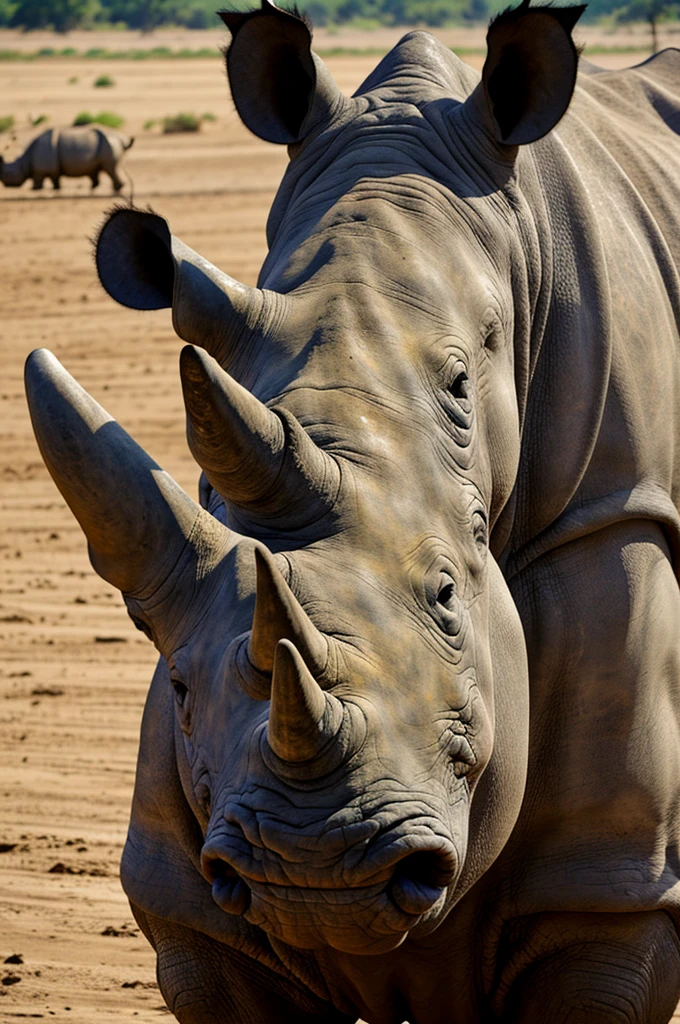 A rhino that is singing very happy and fun