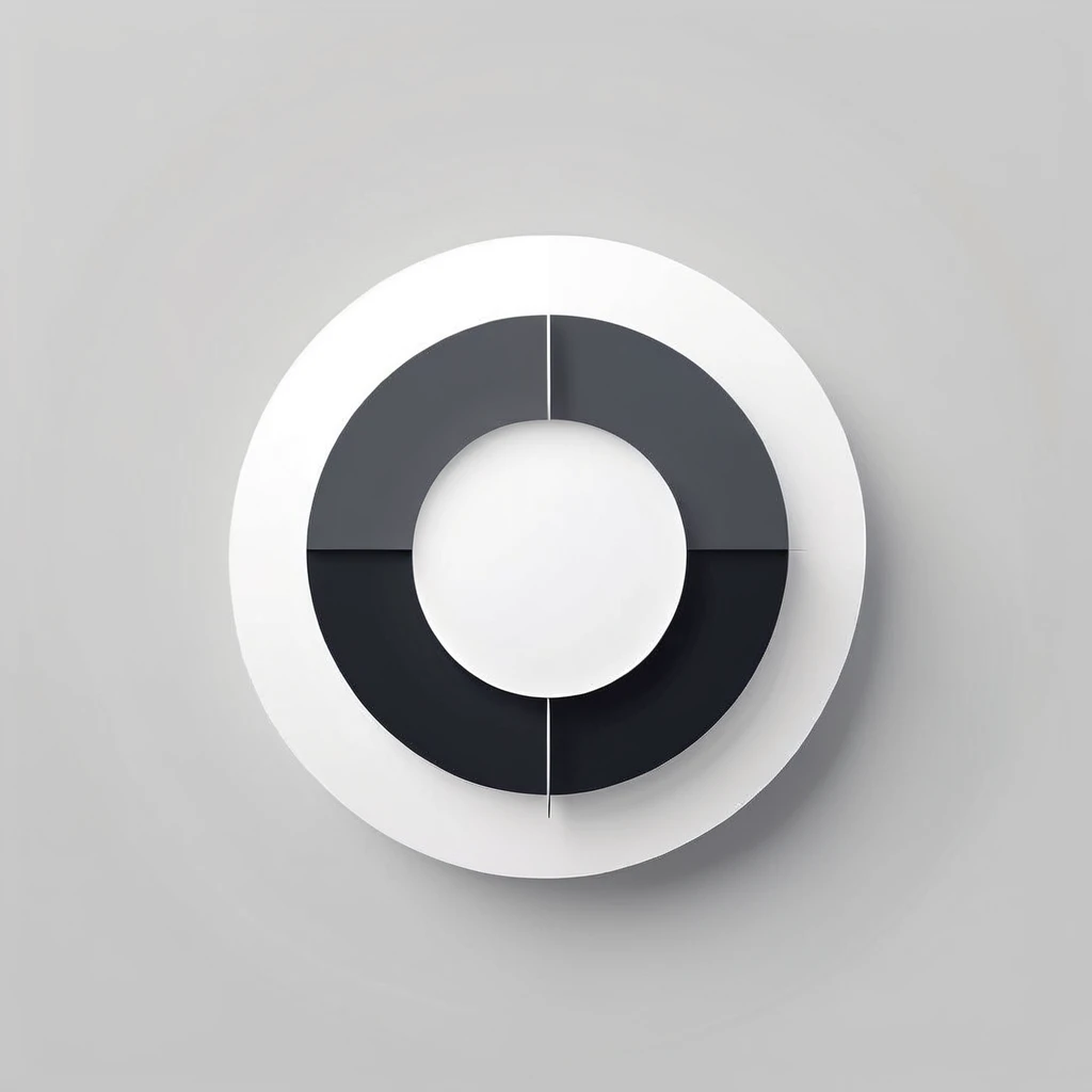 Geometric abstract logo, simplicity, vector, minimal, symmetry , shade of emotion a beautiful detailed  a circle logo, centered composition, highly detailed, dynamic brush strokes, grayscale, glossy surface, elegant typography, minimal background, clean design, photorealistic, cinematic lighting, 8k, masterpiece