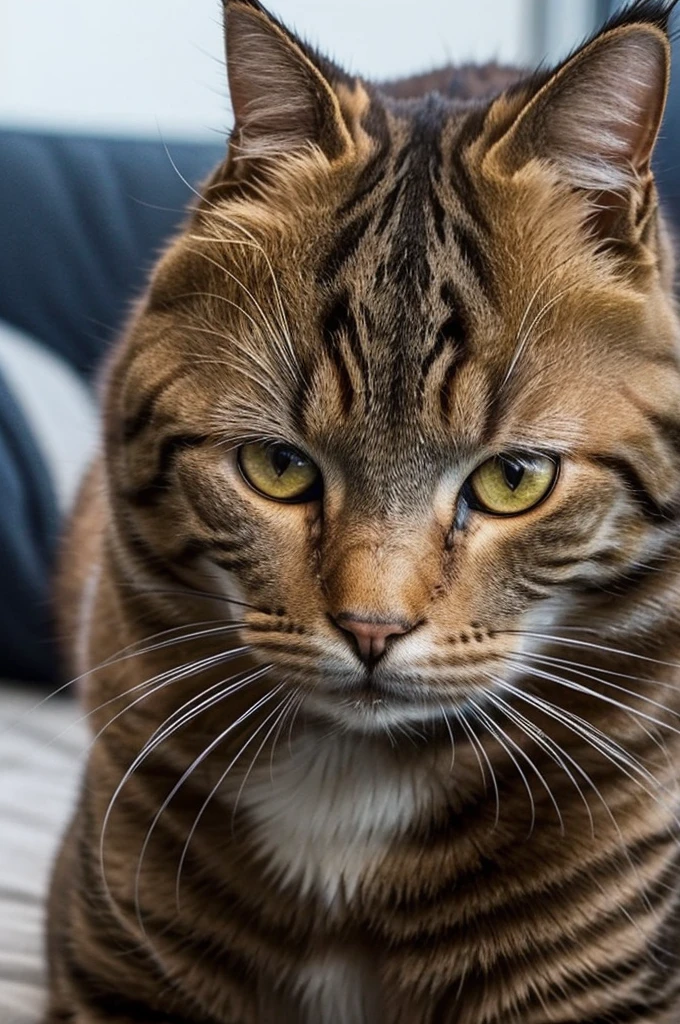 I wanna create a profile pic that mainly aim in my social platform, a cat is like a sleepy appearance and there is a Bitcoin and Ethereum coin in her mouth, pls make similar to nft pic