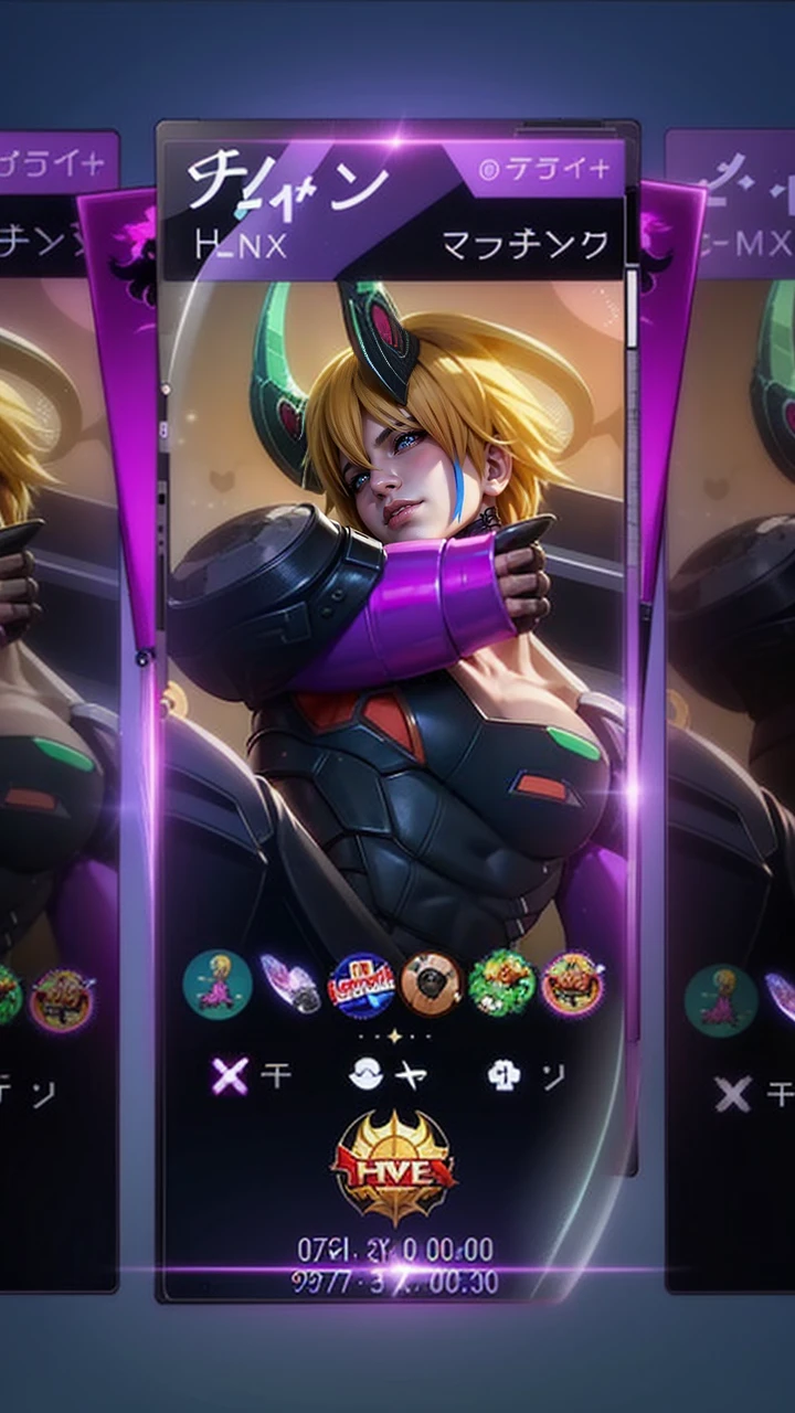 boy with purple hair and red shirt holding a purple ball, Masterpiece, ultra HD, detailed all picture, a close up of a devil, dyrroth from mobile legend, evil, extremely detailed artgerm, mobile legends character, inspired by Dyrroth, Six pack chest and abs, black jewel above the chest, red eyes, glare.