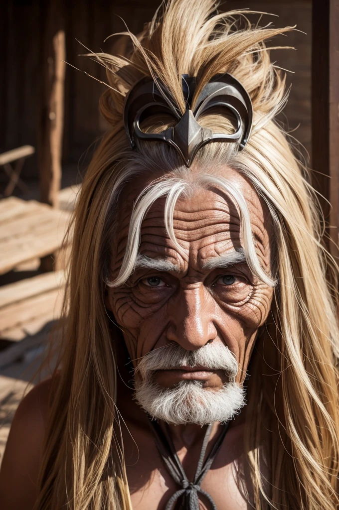 hair SUPER KALAHARI mask OLD MAN&#39;S BEARD without makeup chest BLACK COLLAR DAWN pants 