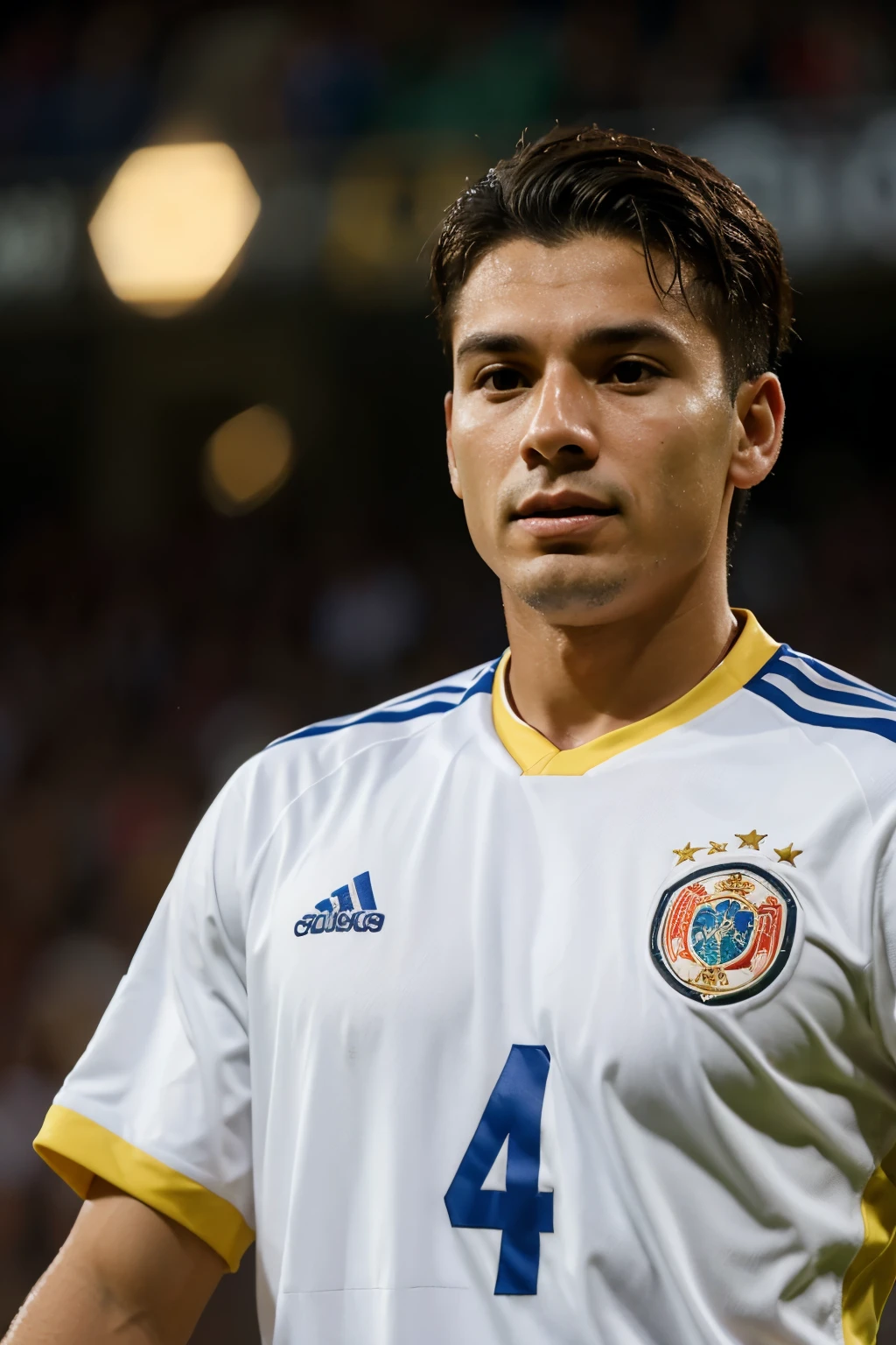 Create an image of Daniel Muñoz of the Colombian national team as if he were God