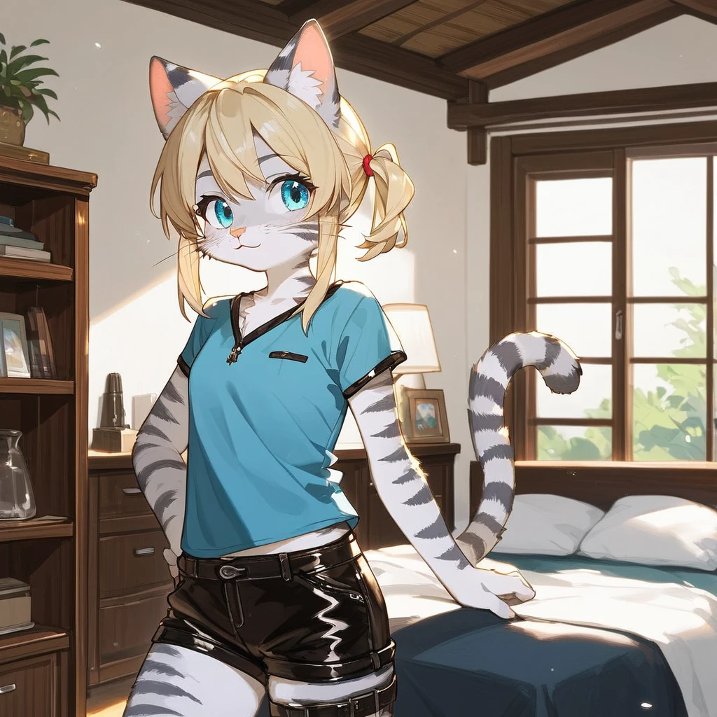master piece，expensive、expensive品質，absurd solution，digital painting\(artwork of\)，by Dagasi,Yeah,by (fluffy fur，white fur，all covered in fur，Cat patterns：1.2)，antholo female cat，a bit ，purple eyes，exterior,{{{{{{{{{censored}}}}}}}}},{{A boy grabs a girl&#39;s butt from behind with both hands.}},Rear cowgirl position,{Thrust the boy's thrusting arm forward}_{arrive},Lower body of a boy,{{girl&#39;s reflection}},{{girl looking at viewer}},{{Boy's Hands on girl's ass}},{Boy's Hands},insert penis into bushy,NSFW,sex with men,hardcore,sex,{how bushy},{excess semen},hetero,Gonzo photographer,{A girl sits on a boy},on the bed,straddle,{{lean back}},{{grab your butt}},1 girl and 1 boy,{{from below}},[[[lower body forcus]]],{{under the girl&#39;s arm}},cowboy shot,open your mouth,indoor,sealing,{profile},{{beautiful detailed Boy's Hands}},{{Five fingers of a beautiful exquisite boy}},girl holding out her hand to the frame,background is wall and sealing,
