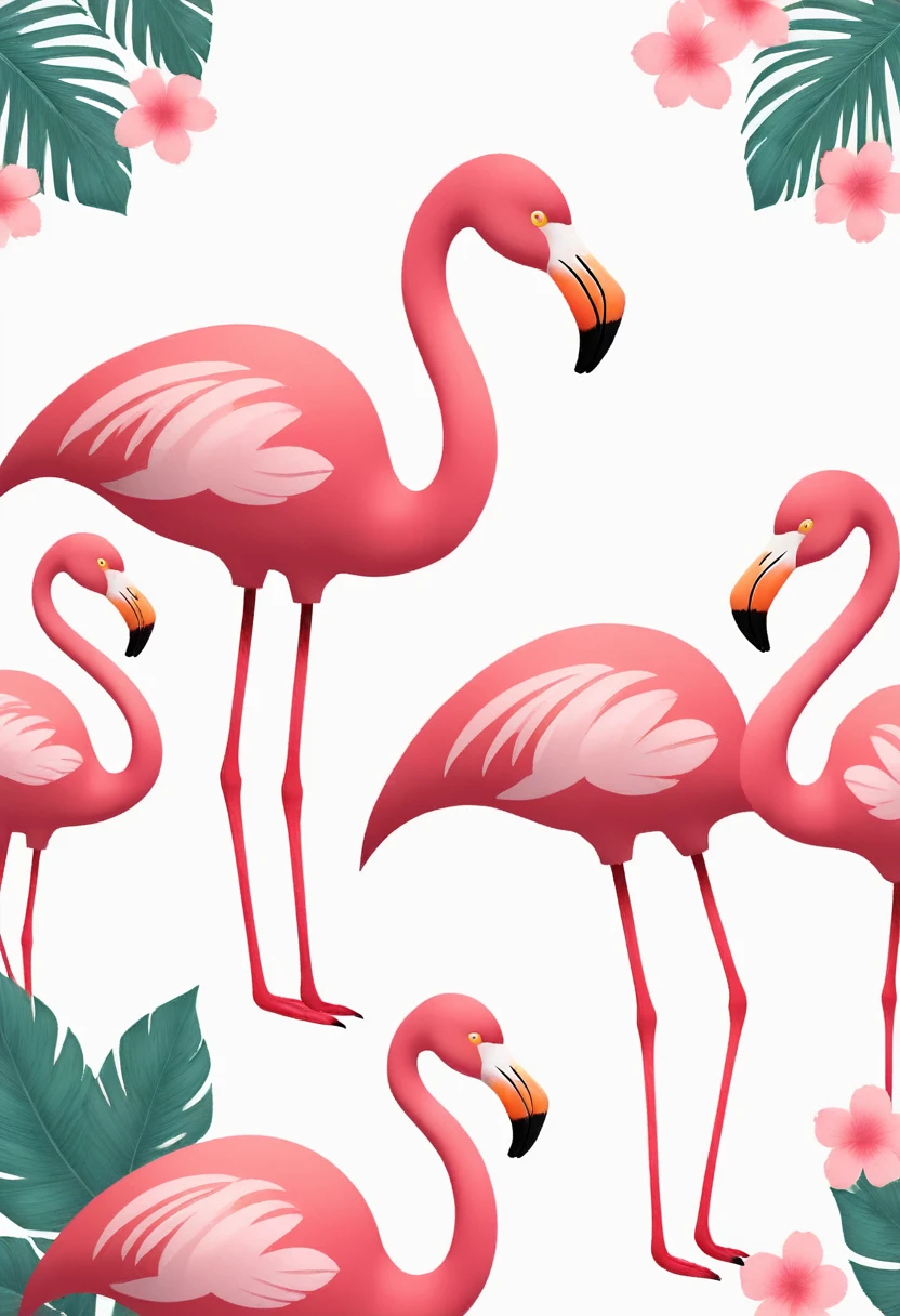 wallpapersv1, pink flamingo drawing, style wallpapersv1, 8k,