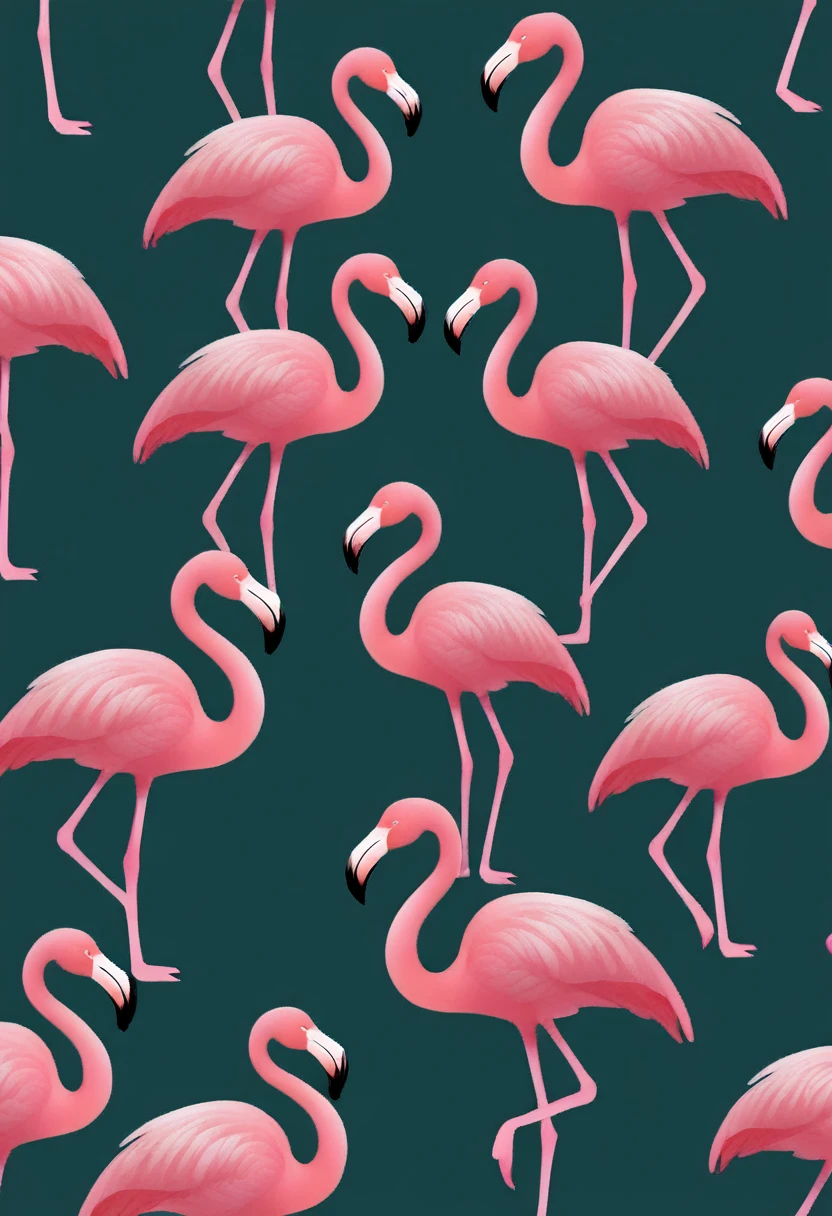 wallpapersv1, pink flamingo drawing, style wallpapersv1, 8k,