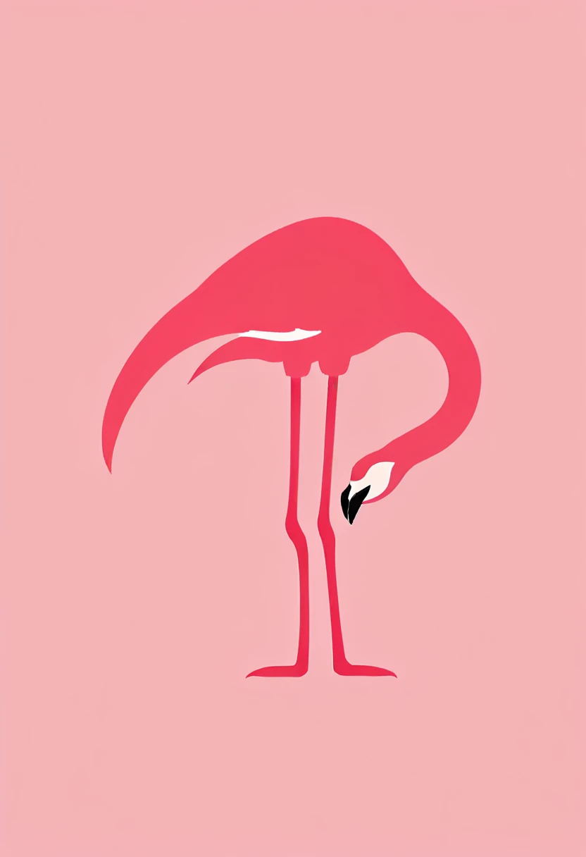 wallpapersv1, pink flamingo drawing, style wallpapersv1, 8k,