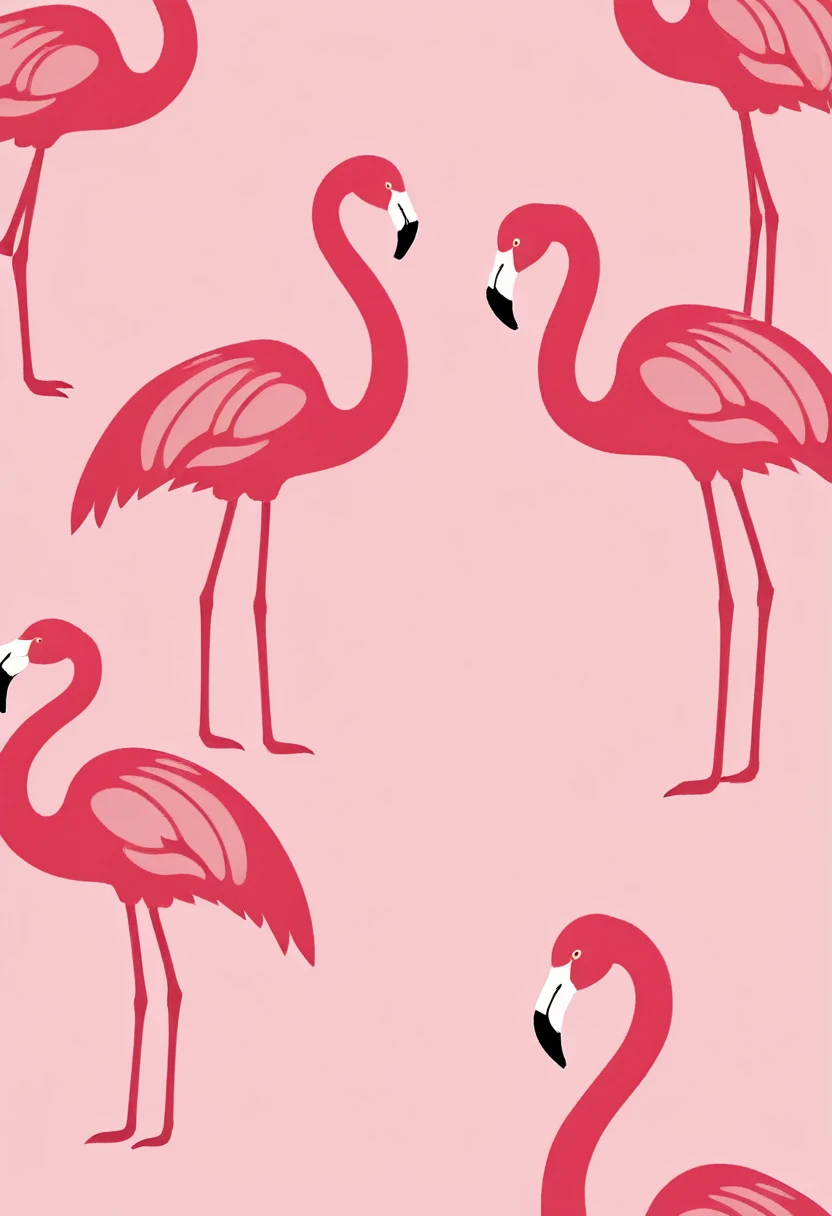 wallpapersv1, pink flamingo drawing, style wallpapersv1, 8k,