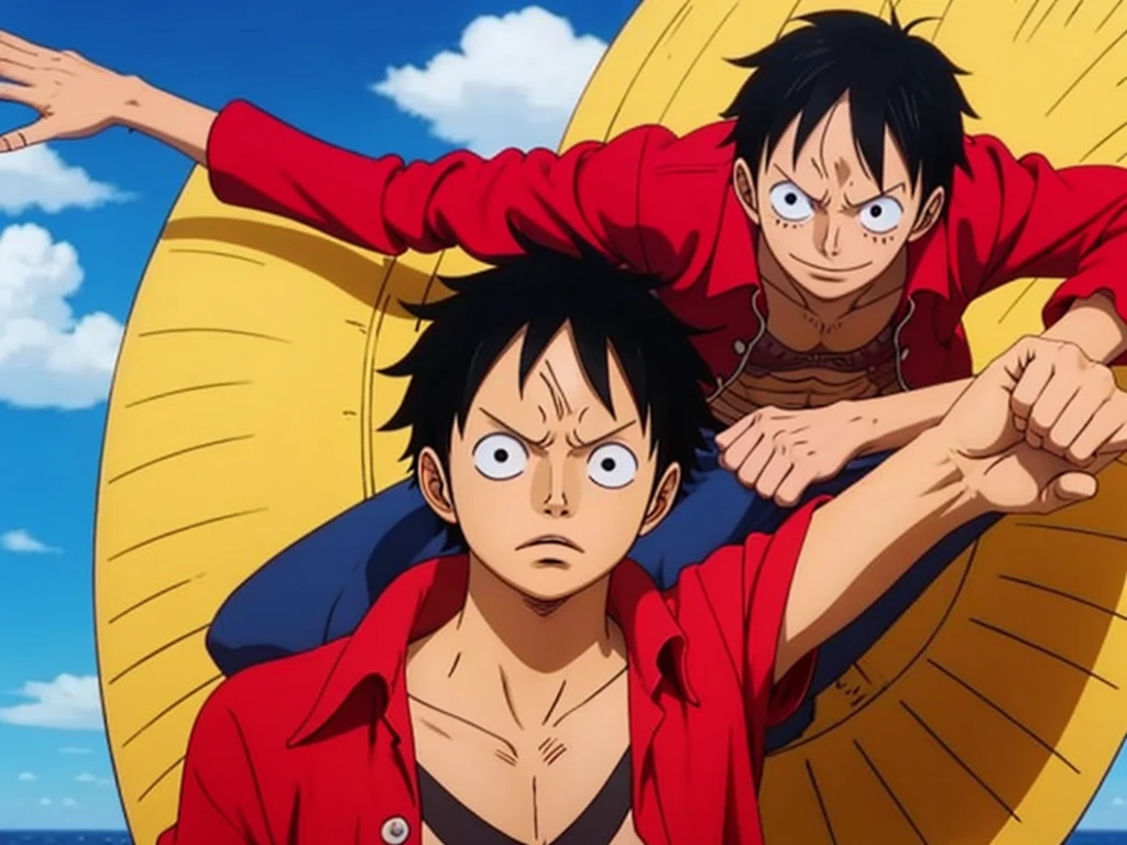 luffy, anime, (one piece), (masterpiece), epic, quality, posing