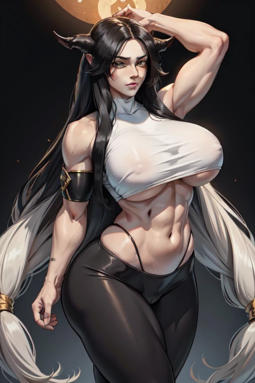 1 girl muscular pale skin muscular muscular muscular black hair yellow eyes huge breasts muscular muscular long hair long hair long hair long hair long hair long hair long hair long hair huge breasts long hair long hair long hair long hair muscular muscular long long long long long long long long long crop top leggings