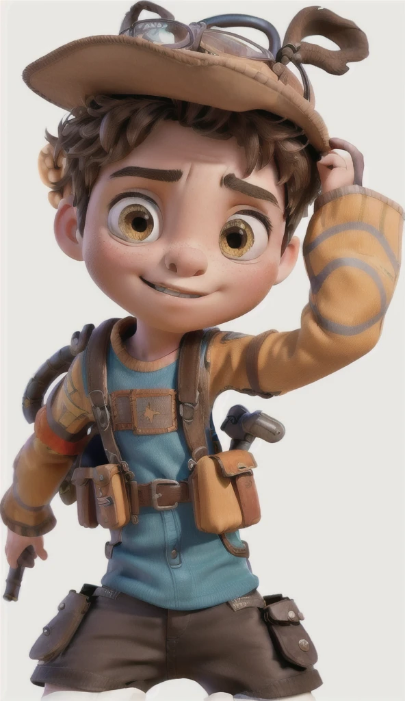 A photo realistic, highly detailed portrait of a boy wearing a tool belt, cinematic lighting, warm colors, intricate details, 8k, HDR, photorealistic, ultra-detailed, (best quality,4k,8k,highres,masterpiece:1.2),ultra-detailed,(realistic,photorealistic,photo-realistic:1.37)