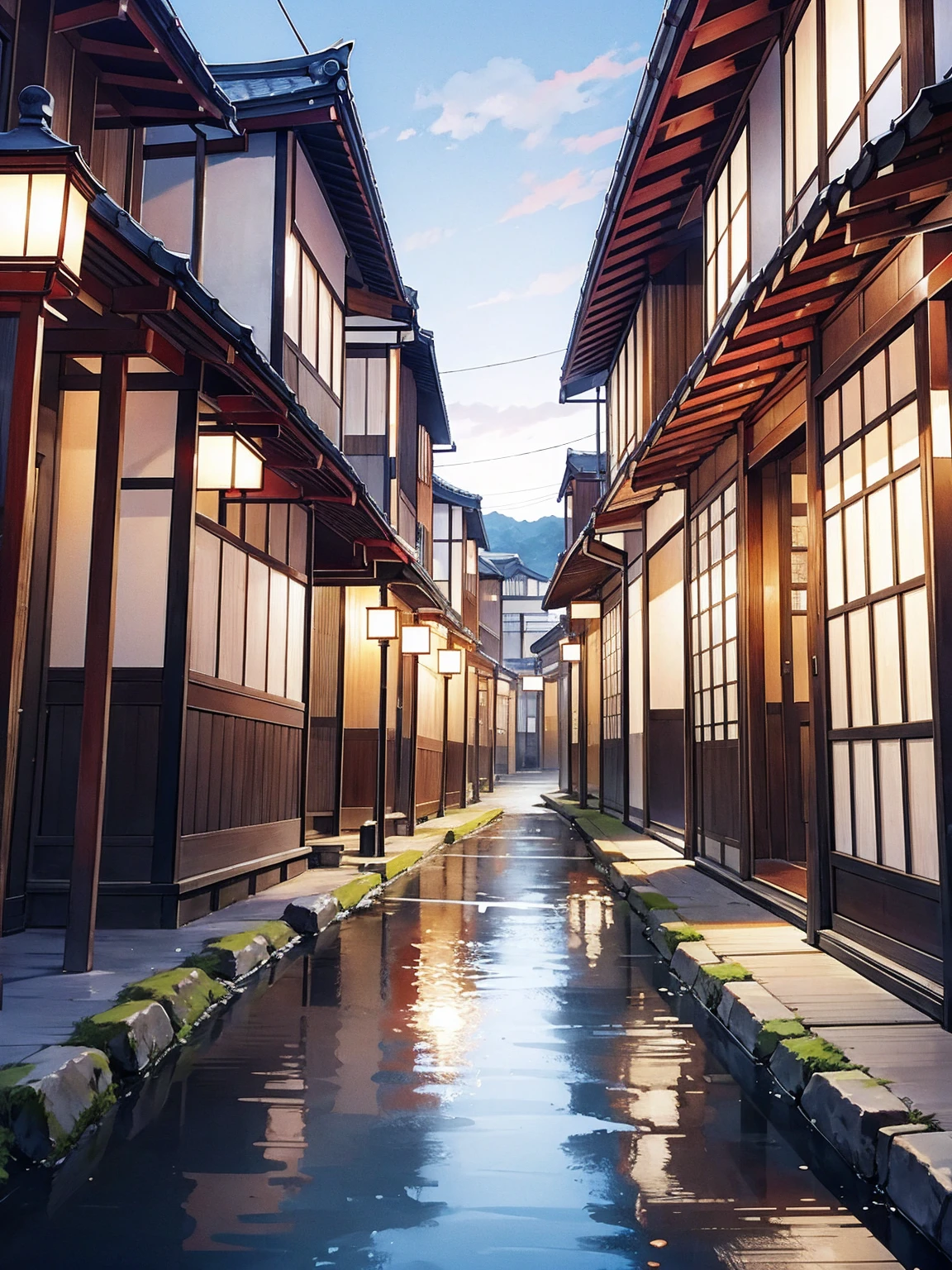 nape, kimono, Scenery of Kyoto townhouses