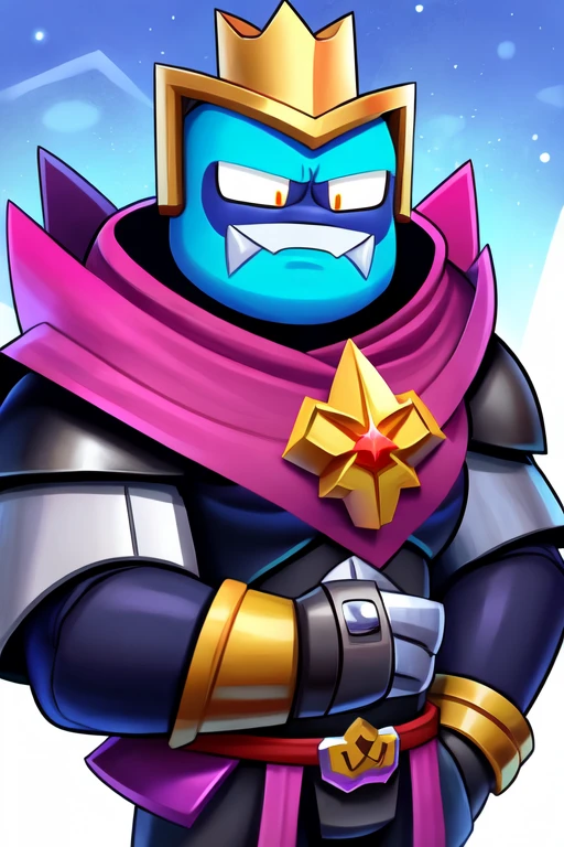 Can you draw Buzz from Brawl Star and the mega knight from Clash Royale together? 