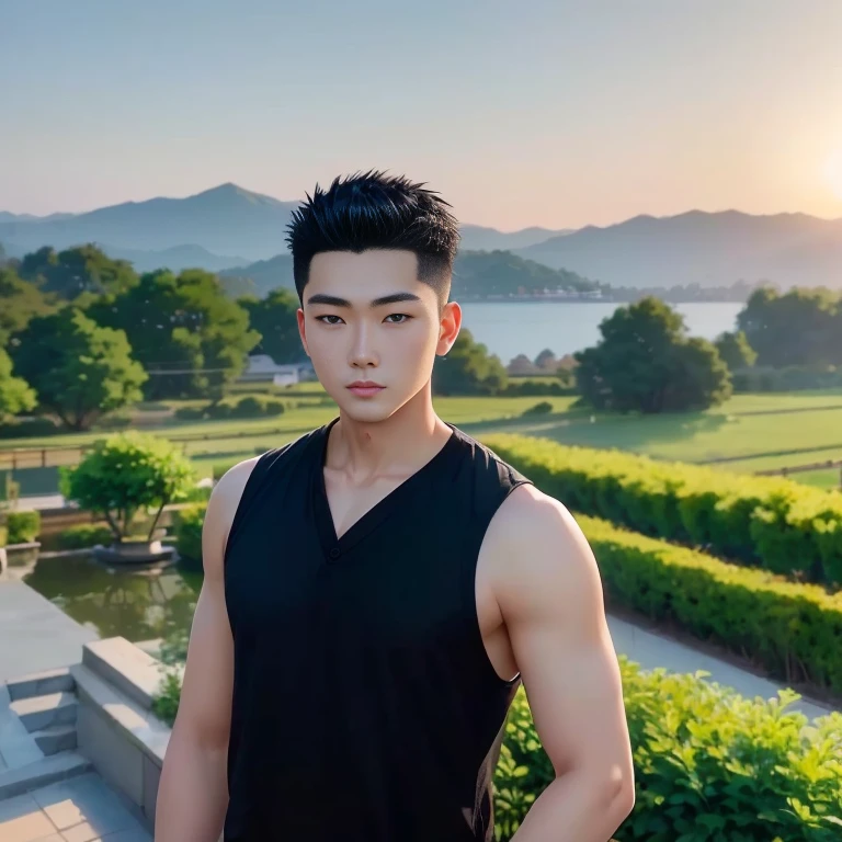 Asian man Araaf with black hair and denim shirt, Inspiration from Zhang Han, Chai Sukun, handsome man,black short hair, Handsome Chad Chin, Steve Zheng, Ryan Jia, Ruanjian, very handsome, Jinyoung Shin, Yanjun Chengt, Hong Jun Hyung, เด็กชายมีblack short hair, Ruean Jia is very beautiful.!, หลง ผู้ชายMohawk hairฮาราฟมองที่กล้อง, have a round face, Mohawk hair, ชายชาวเอเชียตะวันออกเฉียงใต้ที่have a round face, Profile picture, charming anime, Mohawk hair,black short hair, stereoscopic 8k,45 high quality colored lights,000,000,000 pixels, photo, post-trade photo, animation, Beautiful, realistic portraits in comfortable poses, Anime Asian man in real life, Handsome man with perfect body,Wear a jeans shirt., Freestyle photo of a handsome young man, beautiful asian man, The character is in her natural pose.,