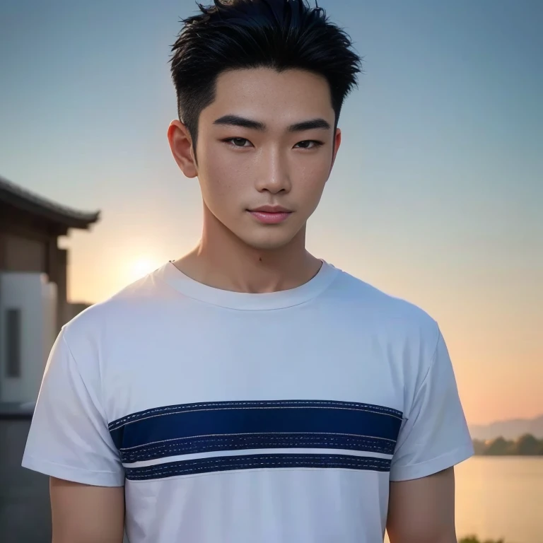 Asian man Araaf with black hair and denim shirt, Inspiration from Zhang Han, Chai Sukun, handsome man,black short hair, Handsome Chad Chin, Steve Zheng, Ryan Jia, Ruanjian, very handsome, Jinyoung Shin, Yanjun Chengt, Hong Jun Hyung, เด็กชายมีblack short hair, Ruean Jia is very beautiful.!, หลง ผู้ชายMohawk hairฮาราฟมองที่กล้อง, have a round face, Mohawk hair, ชายชาวเอเชียตะวันออกเฉียงใต้ที่have a round face, Profile picture, charming anime, Mohawk hair,black short hair, stereoscopic 8k,45 high quality colored lights,000,000,000 pixels, photo, post-trade photo, animation, Beautiful, realistic portraits in comfortable poses, Anime Asian man in real life, Handsome man with perfect body,Wear a jeans shirt., Freestyle photo of a handsome young man, beautiful asian man, The character is in her natural pose.,