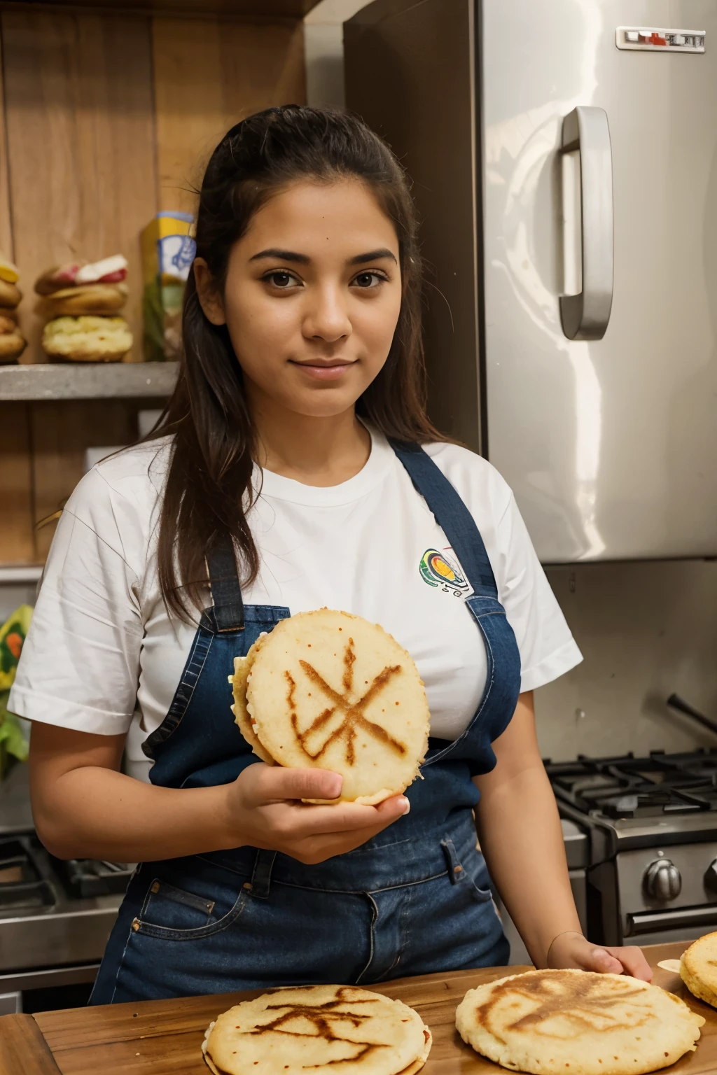 Give me ideas to create a logo for a stuffed arepas company in Colombia 