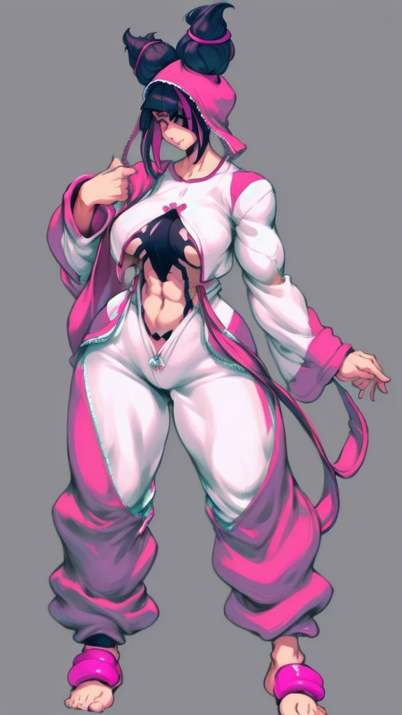 (full body), full body in image, full clothed, pijama juri, juri han costume, full juri han from street fighter 6, juri han pijama clothes, fusion of juri han from street fighter 6 and juri ahn pijama clothes, full woman, full body, long hair, female body, curvy body, thicc body, big thighs, voluptuous body, full thick body, dinamic pose, curve body. detalied pose, body, simple background, expressive face, focus on face, line art, sketch
