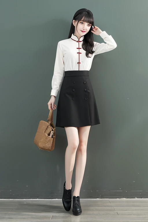 Chinese women、black tightini skirt