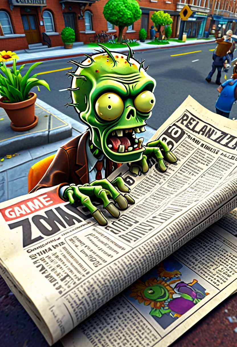 a Zombie dressed like Elvis Presley, hair, electric guitar, disco, game "Plants vs. Zombies", full body, cinematic still, cinemascope, best quality, masterpiece, very aesthetic, perfect composition, intricate details, ultra-detailed, vivid colors