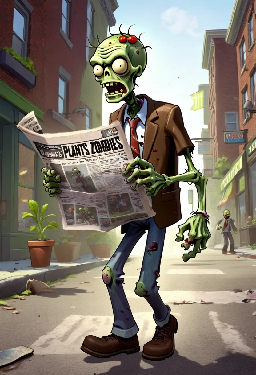 a Zombie dressed like Elvis Presley, hair, electric guitar, disco, game "Plants vs. Zombies", full body, cinematic still, cinemascope, best quality, masterpiece, very aesthetic, perfect composition, intricate details, ultra-detailed, vivid colors