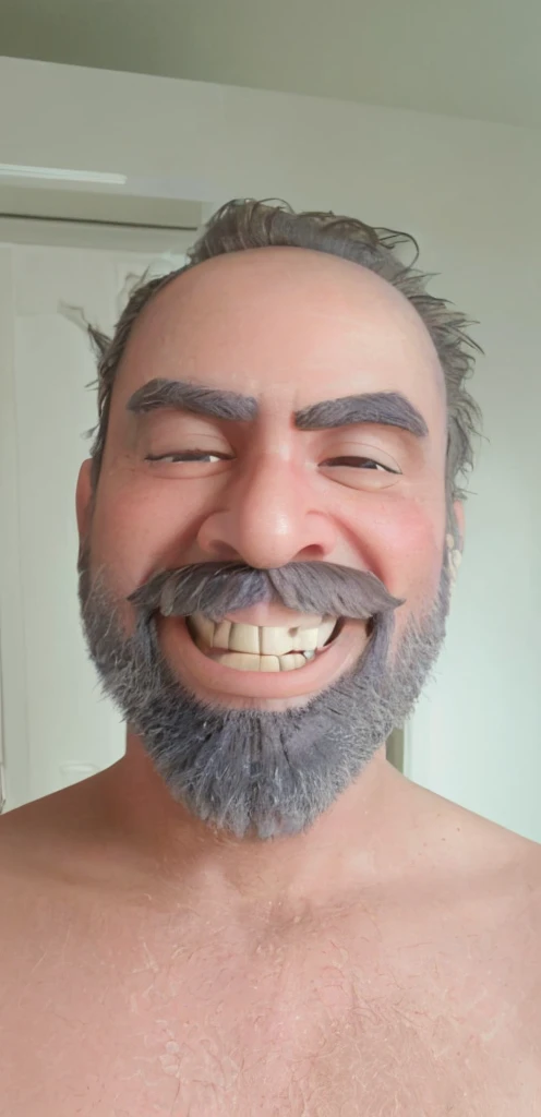 Disney-Pixar style, high resolution, fine detailing, best qualityer, 16K, hairs, plastic beard and moustache