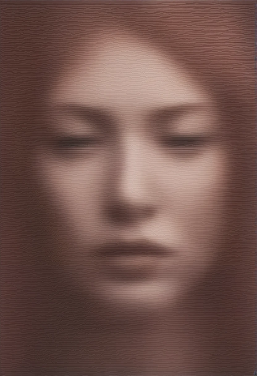 Face of a red-haired woman with eyes closed with tears running down her face