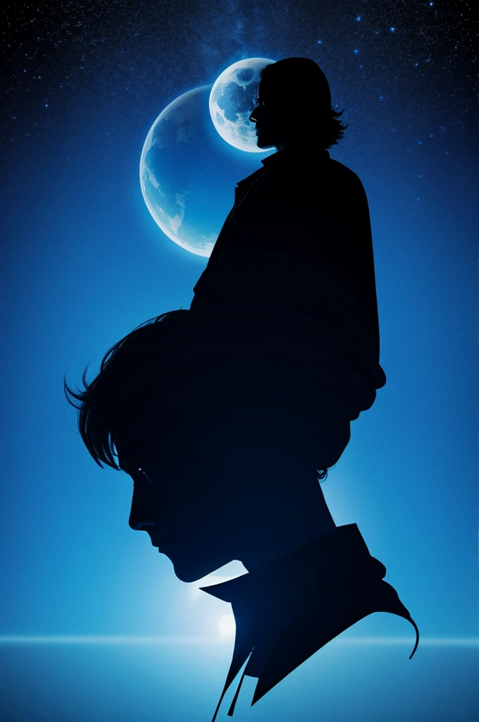 A futuresco style air symbol and one that bears the name (skywalker) BLUE AND BLACK