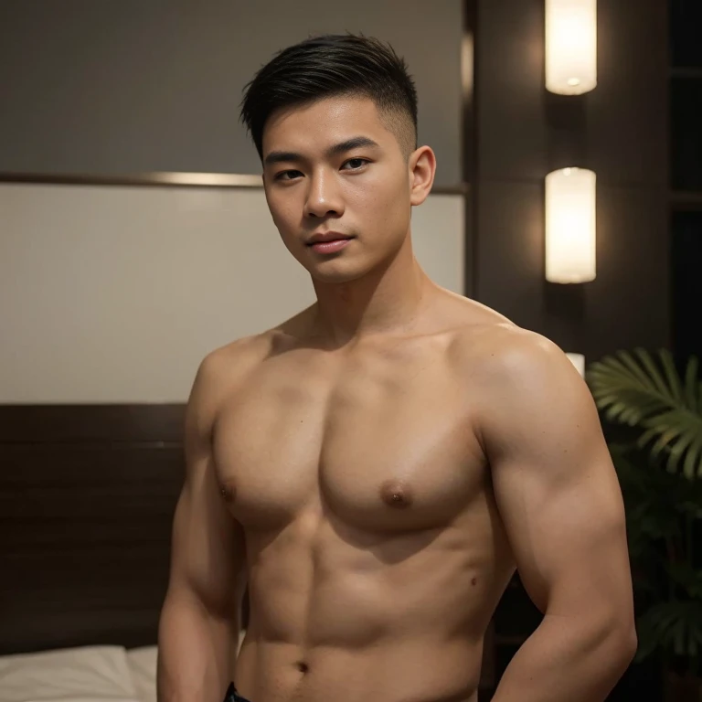 Haraf man looking at camera, perfect have a round face, ผู้ชายMohawk hair, have a round face, Mohawk hair, ชายชาวเอเชียตะวันออกเฉียงใต้ที่have a round face, Profile picture, charming anime, Mohawk hair,black short hair, ภาพสามมิติ 8K,45 high quality colored lights,000,000,000 pixels, photo, post-trade photo, animation, ภาพบุคคลที่สวยงามสมจริงComfortable pose, Anime Asian man in real life, ผู้ชายหล่อperfect body,Wear a jeans shirt., Freestyle photo of a handsome young man, ผู้Asian manที่สวยงาม, The character is in her natural pose., ชายชาวเอเชียตะวันออกเฉียงใต้ที่have a round face, Profile picture 3-D, 8K, 45,000,000 pixcls, realistic light colors, beautiful young asian man, Asian man, charming anime, Comfortable pose, Anime Asian man in real life, attractive handsome man, young Asian man, Russian mixed with Japanese, perfect body, Freestyle photo of a handsome young man, ผู้Asian manที่สวยงาม, The character is in her natural pose.