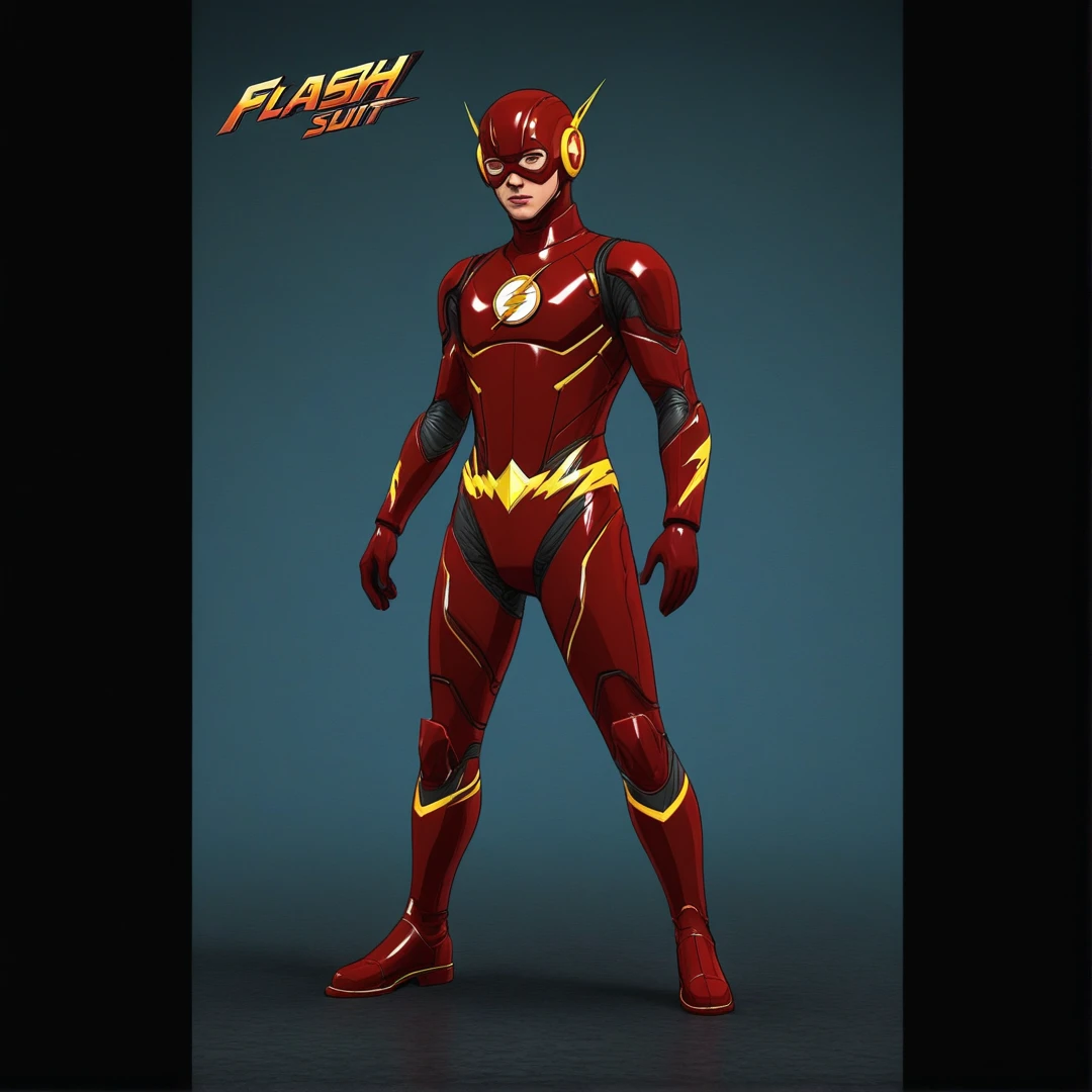 retrofuturistic, technological flash suit