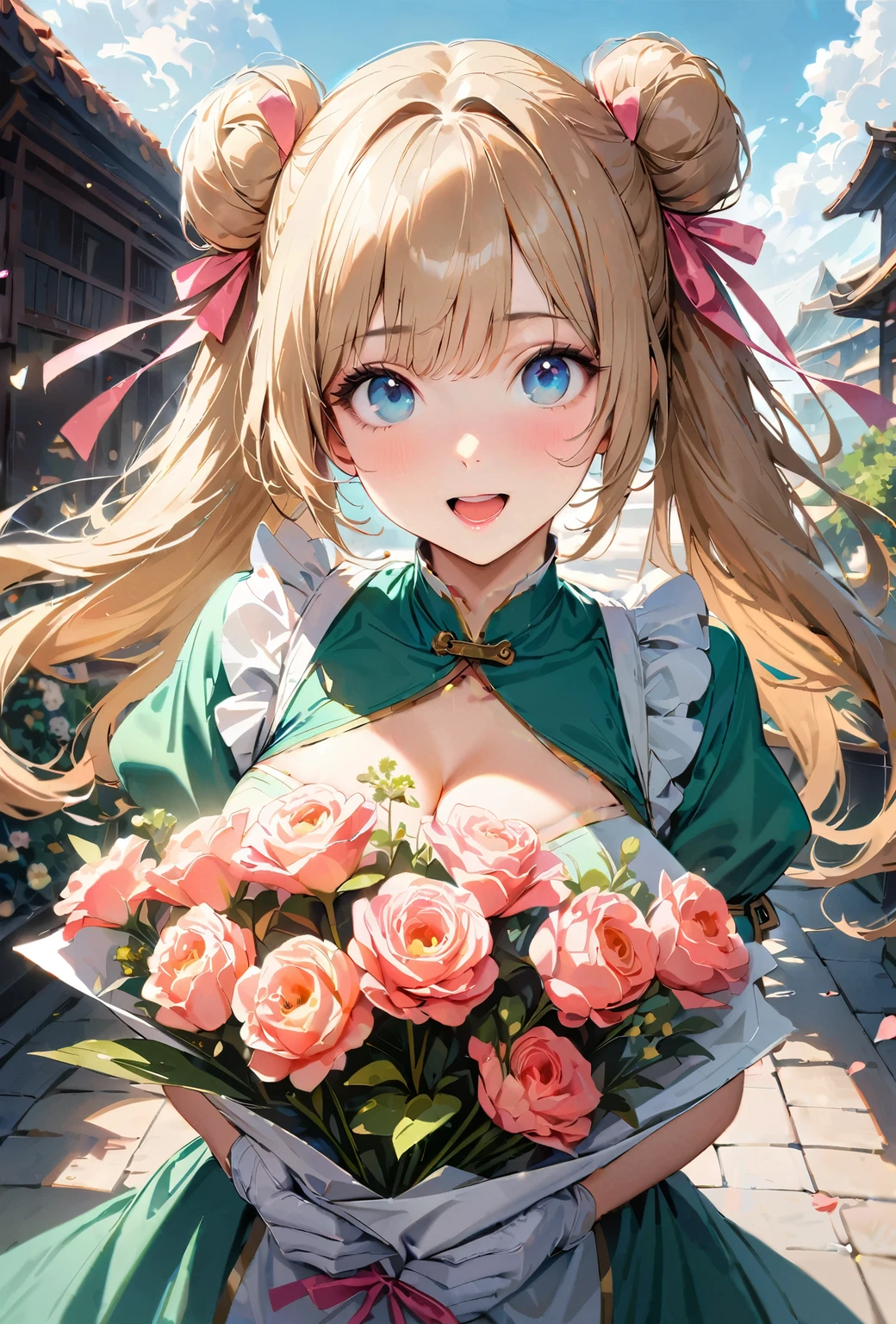 4K, アニメアート壁紙 4K、pink