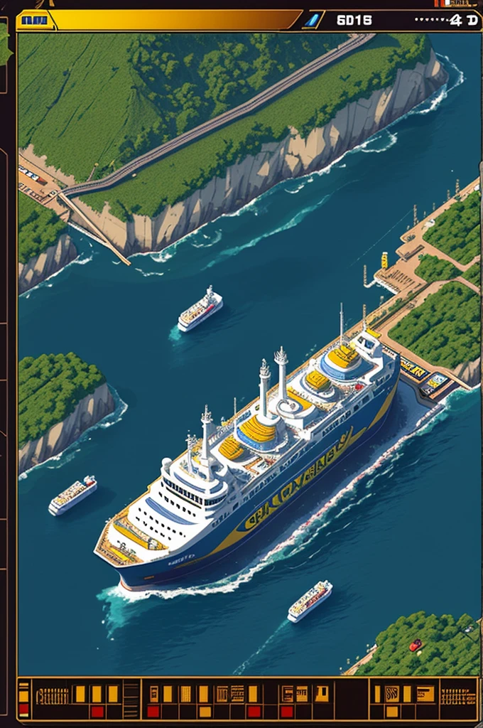 Create a cover about Tragedy at Sea: The Sewol Ferry to make a 2D pixel art style survival simulation video game