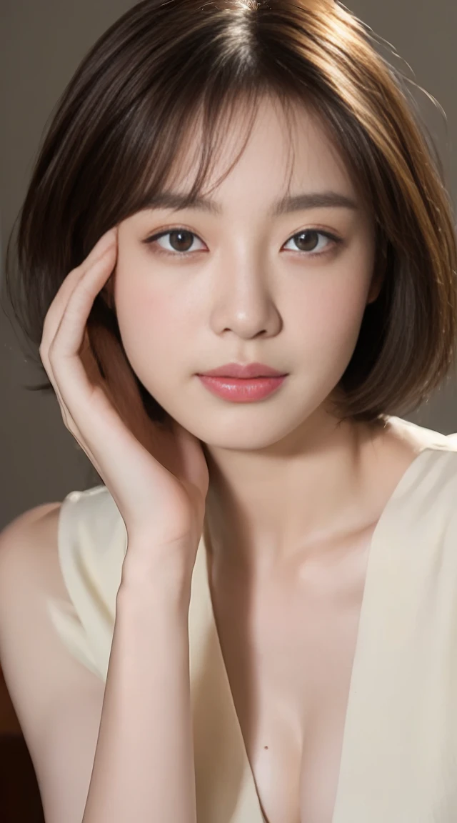 ((Highest quality, 8K, masterpiece:1.3)), concentrate: 1.2, Perfect Body Beauty: 1.4, Hip: 1.2, ((Bob Hair, chest: 1.2)),(Embarrassed face 1.3),(Sexy Underwear: 1.1),Highly detailed face and skin texture, Delicate eyes, double eyelid, White skin