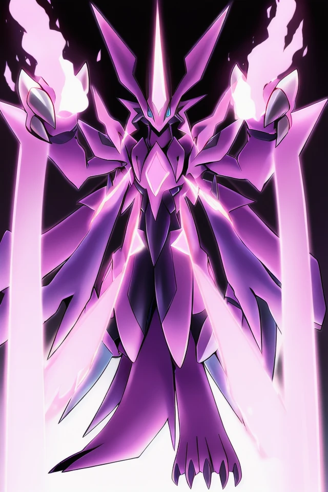Solo, symmetry, Digimon, digimon \(species\), x-digimon, outline, white background, (Massive glowing markings Alien Minimalist Symmetrical, Six-Fingered Hands, Spiked-Tailed, Bark-like Skin, Wide Jaw Fuchsia) Vore belly inside Flareon immune acid. Pokemon shiny type fire belly