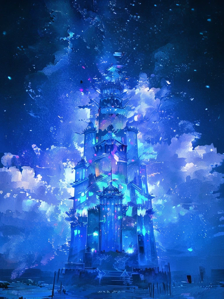 Cyan Castle,Blue-white bird,No Characters