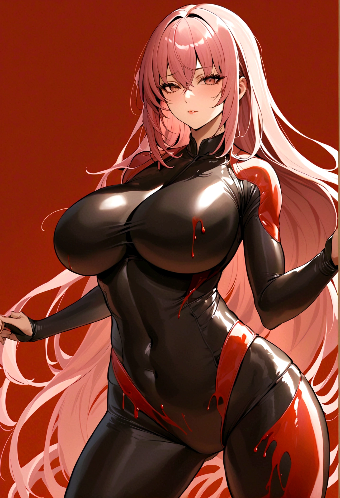 Top quality big breasted martial arts bodysuit blood
