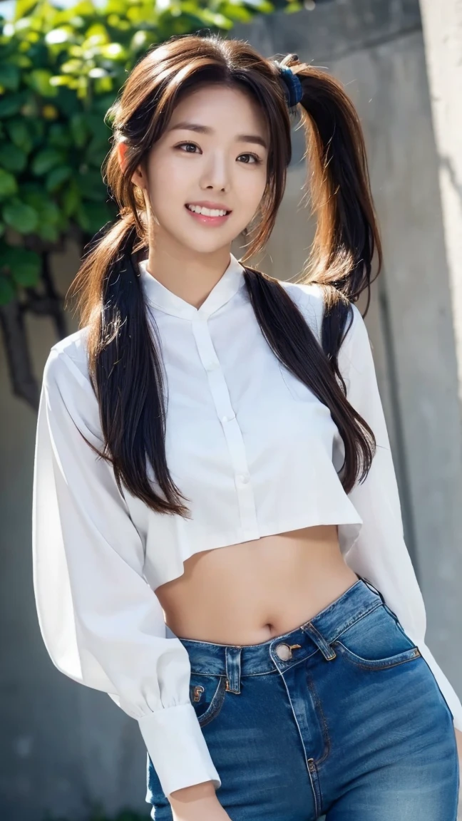 two women back to back each other,(((looked on camera))) look viewer (((looked on camera))) look viewer,(((girls wearing crop oversize shirt, black hot sexy jeans hot pant)))(((selfie close up foto))) ,, detailed skin, ((asia white skin color)) ,detailed skin, small breasts, Slim Waist (((4K resolution))),((no smile)) (((long hair brown silky thick ponytail hairstyle))) ((white skin)) ((extremely detailed face)) ((extremely detailed eyes)) (((sexy body pose))) ((outdoor background)) (()) ((sixpack woman)) ((model posture)), face, extremely detailed full body color photo of a 22 y.o girl, beautiful face, beautiful eyes, (()), (((sexy))) big breasts, slim body, ((skin details, high texture)), (()), hand fix, finger fix, nails fix, realistic hand wrinkles, realistic eyes, octane render, simetris eyes,(white perfect teeth) (())(())