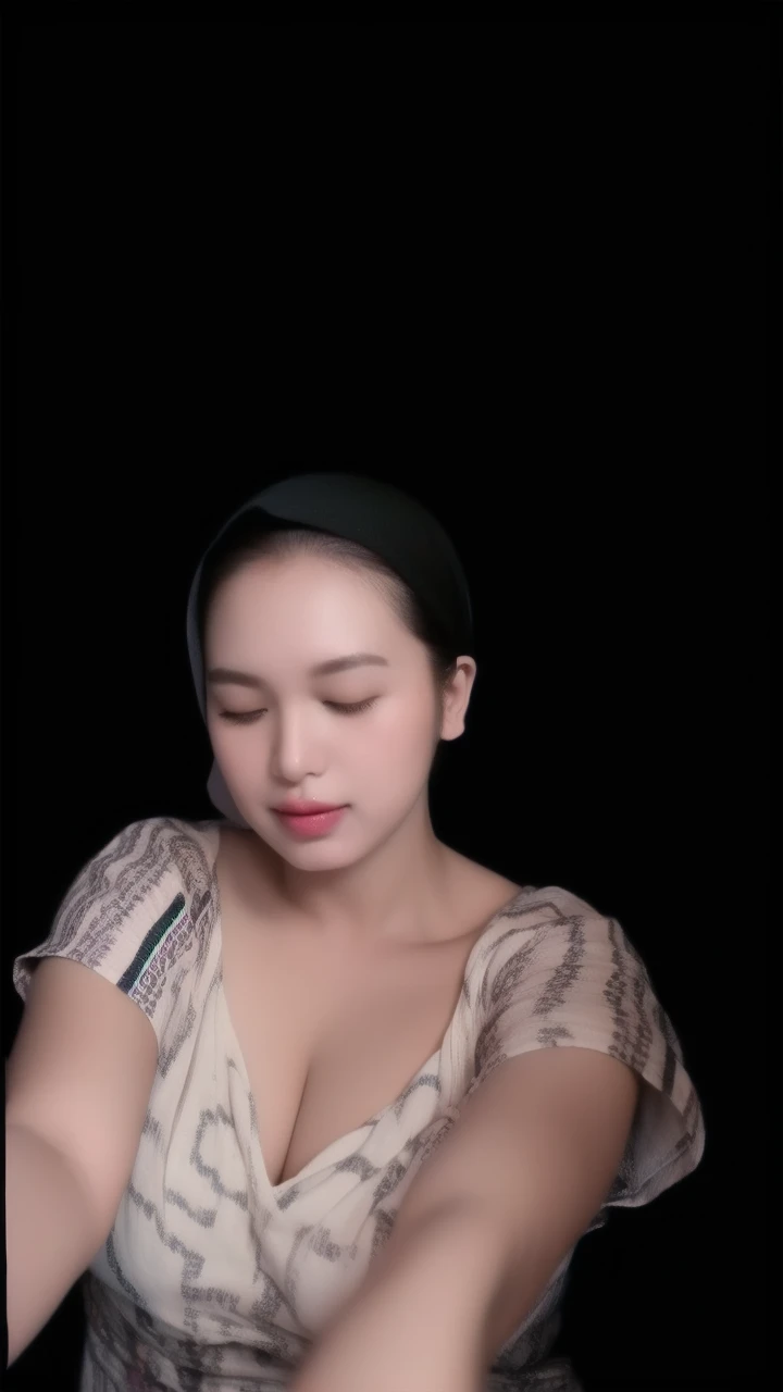 HIJAB MALAY GIRL,, IMF as a good Guy, TECHNOLGY, AI, futuristic, blockchain, International Monetary Fund, (MATRIX WORLD), ((look In front  at the camera CLOSED YOUR EYES and open your mouth)).
