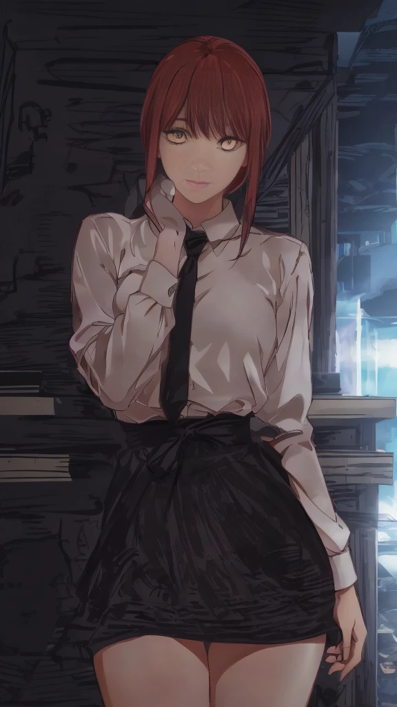 Le personnage Makima de la série animée Chainsaw Man, fragile, pleine longueur (corps entier 1.1.), fond sombre, obscurité, anatomie correcte 1.1, anatomie correcte de la main. Obésité morbide, Très sexy, érotique, Très féminin, belle silhouette obèse, Jambes grasses, fesses, corps gros, ssbbw, gros ventre mou, cheveux roux, Yeux oranges, Cercles rouges pour les écoliers, robe d'été, pose sexy, réaliste, very détaillé, beau corps, détaillé body, détaillé hands, détaillé, vibrant, détaillé Face, Conception des personnages de Makima. very détaillé, détaillé body, détaillé hands, détaillé Face, Art animé, Hugh Détails, Visage très abattu, détaillé eyes, Illustration ultra fine, Meilleure ombre, détail fin, beautiful détaillé glow, beautiful détaillé, Extraordinairement beau, extremely détaillé, inexpressif, composition épique, Style animé. art animé, Style animé,