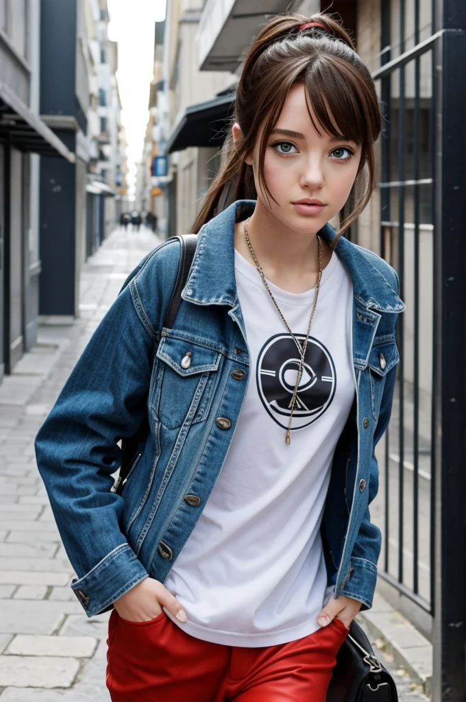 Jolie fille nu avec un garcon style anime