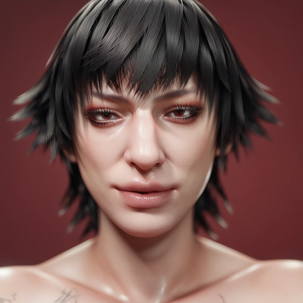 rating_explicit, lady (from devil may cry 5:1.1), naked, portrait, detailed face, perfect face