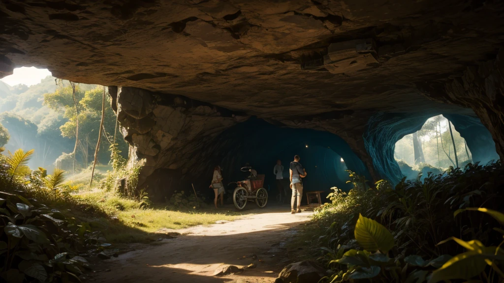 cave opening inside fansty jungle