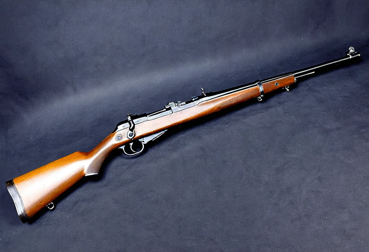 Imagine un fusil a verrou avec un petit chargeur fixe de 10 cartouche du style anglais, le fusil ce nomme: Lee Enfield m1907 infantery vigilante